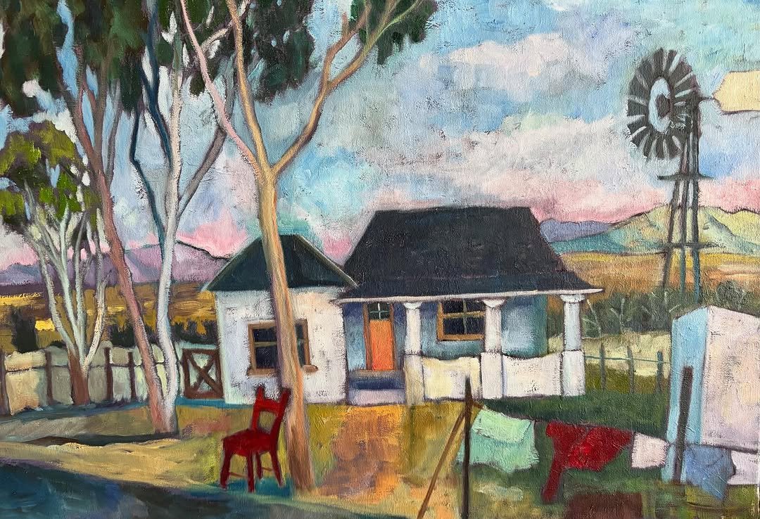 Untitled (farmhouse with windpump)