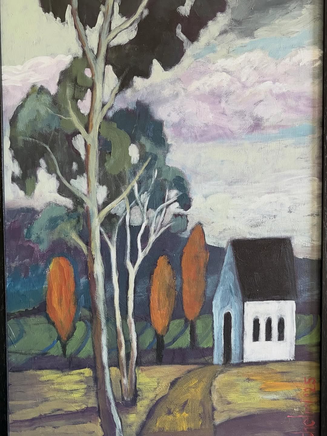Acrylic on plywood. Framed. 40 x 60 cm.