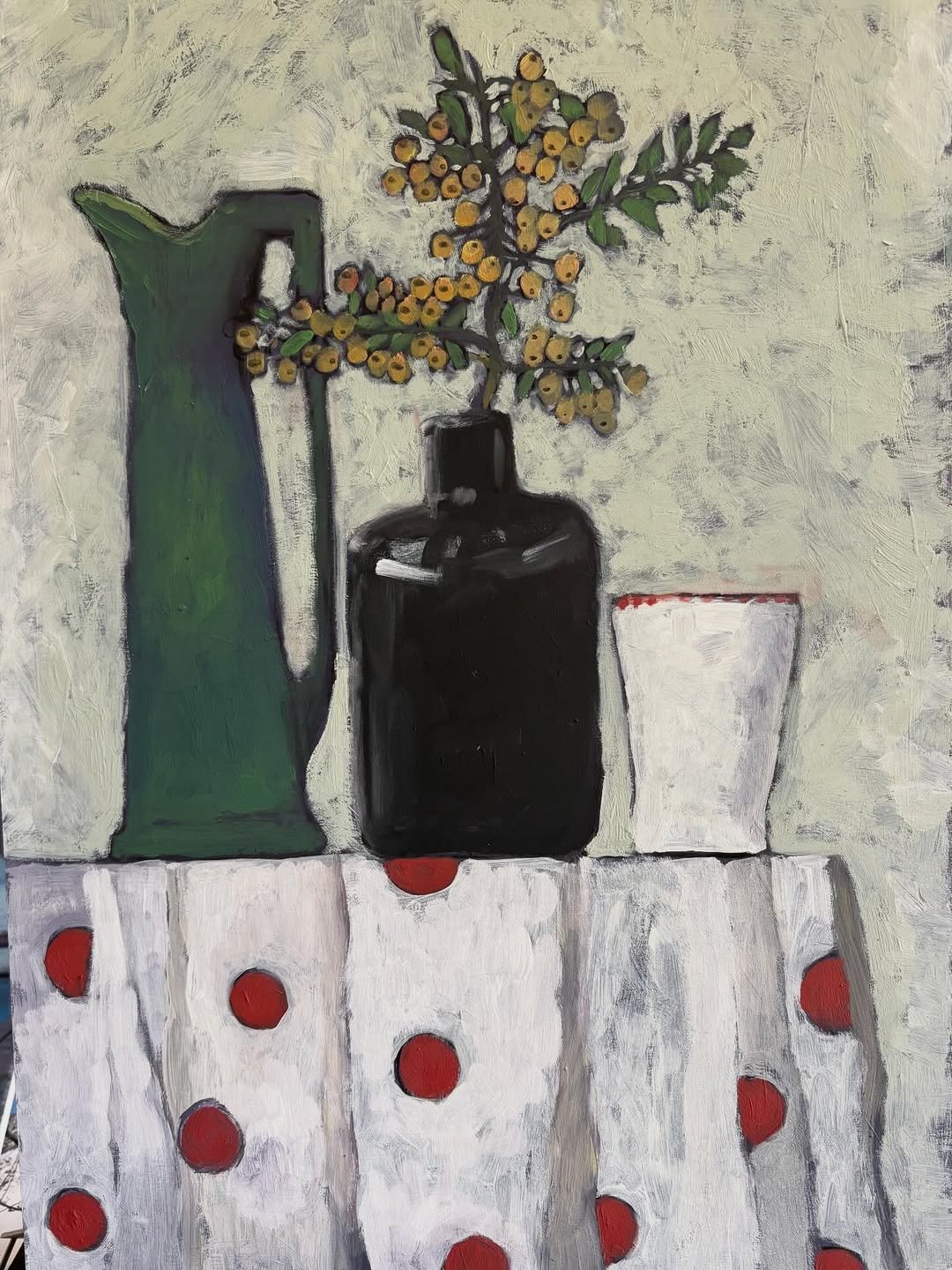 Still life. Acrylic on plywood. 40 x 60 cm.