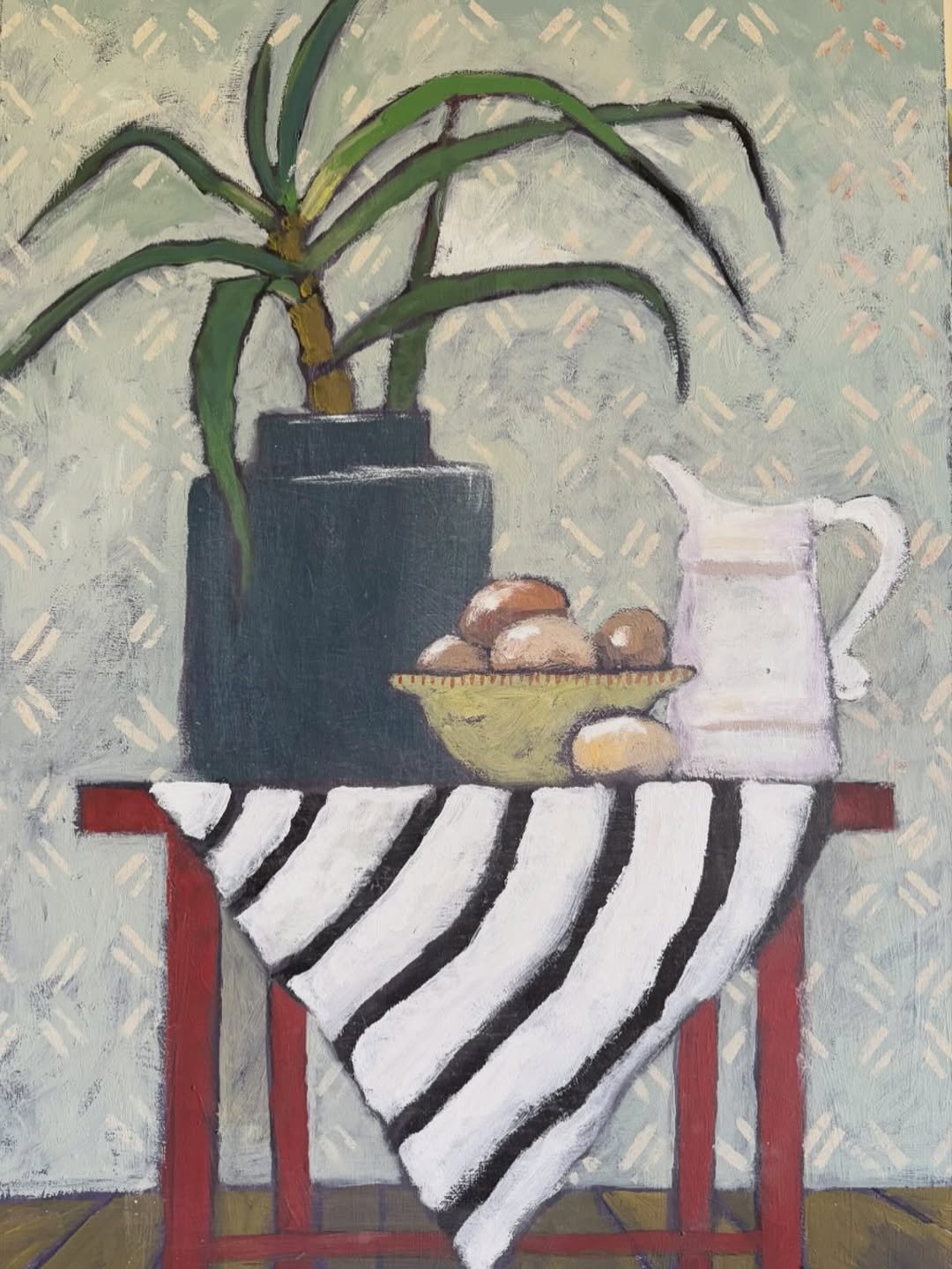 A new still life. Acrylic on plywood. 60 x 40cm.